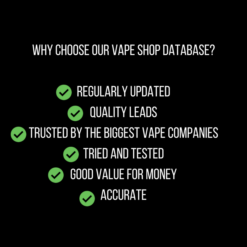 uk vape shop database with vape shop contact details 